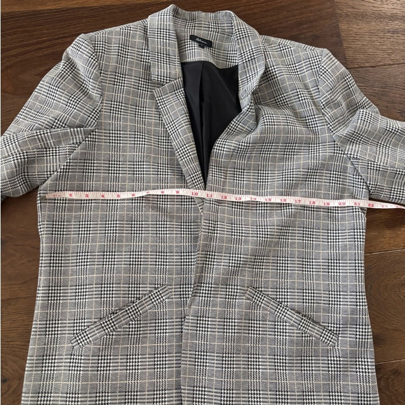 Reitmans Black and White Houndstooth Open Front Blazer - Picture 8 of 10